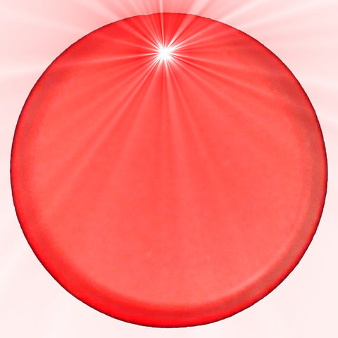 Light Up Round Badge Pin Red