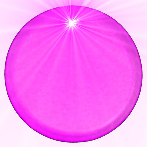 Light Up Round Badge Pin Pink