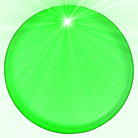 Light Up Round Badge Pin Green