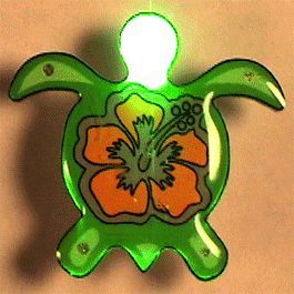 Sea Turtle Flashing Body Light Lapel Pins