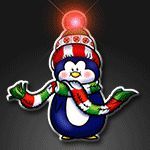 Penguin with Scarf Flashing Body Light Lapel Pins