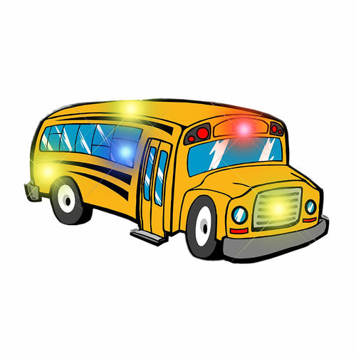 School Bus Flashing Body Light Lapel Pins