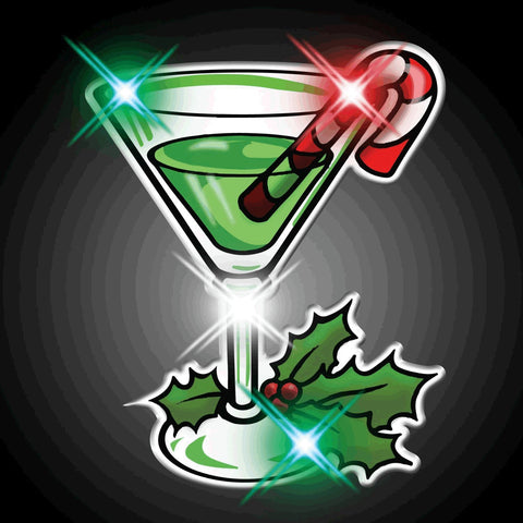 Christmas Martini Flashing Body Light Lapel Pins Good Christmas Presents