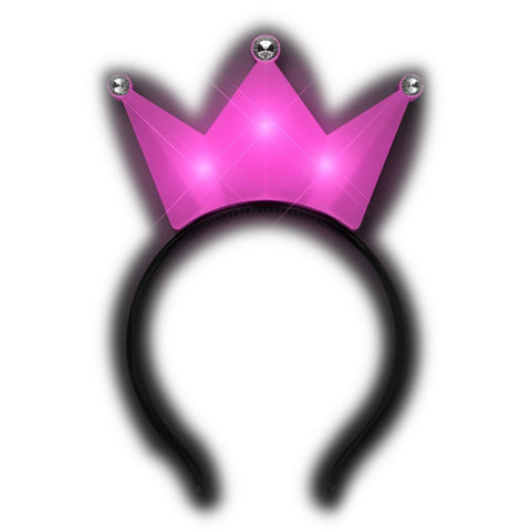 3 Jeweled Hot Pink Princess Crown Headbands