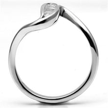 3W024 - Brass Ring Rhodium Women AAA Grade CZ Clear