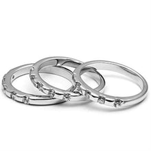 3W038 - Brass Ring Rhodium Women AAA Grade CZ Clear