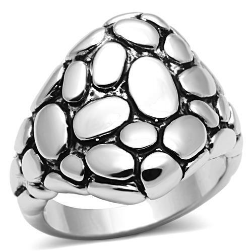 3W047 - Brass Ring Rhodium Women No Stone No Stone