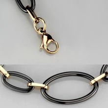 3W1005 - Stainless Steel Bracelet IP Rose Gold(Ion Plating) Women Ceramic Jet
