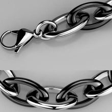 3W1009 - Stainless Steel Bracelet High polished (no plating) Women Ceramic Jet