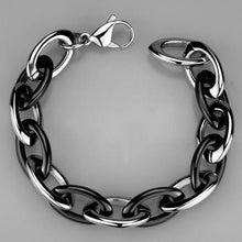 3W1009 - Stainless Steel Bracelet High polished (no plating) Women Ceramic Jet
