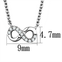 3W1022 - Brass Chain Pendant Rhodium Women AAA Grade CZ Clear