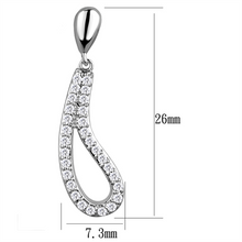 3W1044 - Brass Earrings Rhodium Women AAA Grade CZ Clear