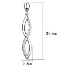 3W1045 - Brass Earrings Rhodium Women AAA Grade CZ Clear