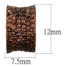 3W1119 - Brass Earrings IP Coffee light Women AAA Grade CZ Light Coffee