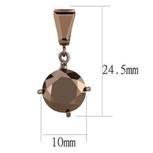 3W1133 - Brass Earrings IP Coffee light Women AAA Grade CZ Light Coffee