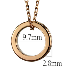 3W1145 - Brass Chain Pendant IP Rose Gold(Ion Plating) Women Top Grade Crystal Metallic Light Gold