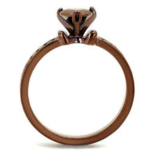 3W1191 - Brass Ring IP Coffee light Women AAA Grade CZ Light Coffee