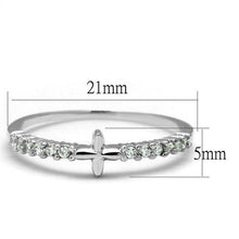 3W1227 - Brass Ring Rhodium Women AAA Grade CZ Clear