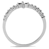 3W1227 - Brass Ring Rhodium Women AAA Grade CZ Clear