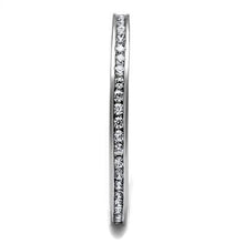 3W1241 - Brass Ring Rhodium Women AAA Grade CZ Clear