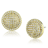 3W1258 - Brass Earrings Gold Women AAA Grade CZ Clear