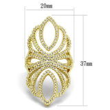 3W1274 - Brass Ring Gold Women AAA Grade CZ Clear