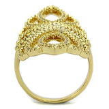 3W1274 - Brass Ring Gold Women AAA Grade CZ Clear