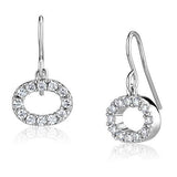 3W1278 - Brass Earrings Rhodium Women AAA Grade CZ Clear