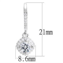 3W1372 - 925 Sterling Silver Earrings Rhodium Women AAA Grade CZ Clear
