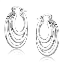 3W1394 - Brass Earrings Rhodium Women No Stone No Stone