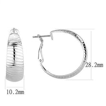 3W1399 - Brass Earrings Rhodium Women No Stone No Stone