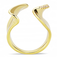 3W1475 - Brass Ring Gold Women AAA Grade CZ Clear