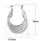 3W1476 - Brass Earrings Rhodium Women No Stone No Stone