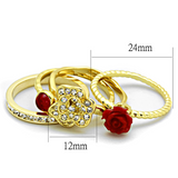 3W1495 - Brass Ring Gold Women Synthetic Siam