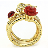 3W1495 - Brass Ring Gold Women Synthetic Siam