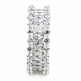 3W1531 - Brass Ring Rhodium Women AAA Grade CZ Clear