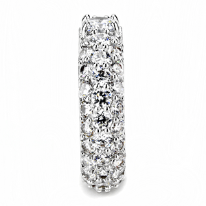 3W1534 - Brass Ring Rhodium Women AAA Grade CZ Clear