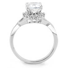 3W1575 - Brass Ring Rhodium Women AAA Grade CZ Clear