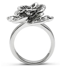 3W198 - Brass Ring Rhodium Women Top Grade Crystal Clear