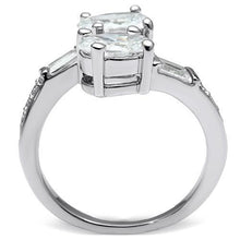 3W203 - Brass Ring Rhodium Women AAA Grade CZ Clear