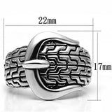 3W238 - Brass Ring Rhodium Women No Stone No Stone