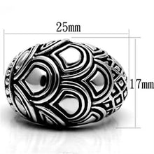3W242 - Brass Ring Rhodium Women No Stone No Stone