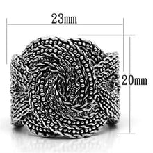 3W248 - Brass Ring Rhodium Women No Stone No Stone