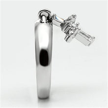 3W283 - Brass Ring Rhodium Women AAA Grade CZ Clear