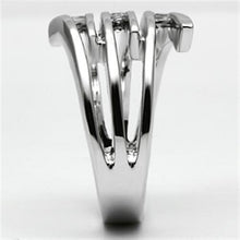 3W285 - Brass Ring Rhodium Women AAA Grade CZ Clear