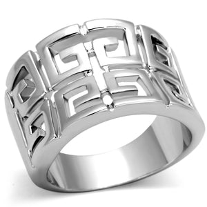 3W329 - Brass Ring Rhodium Women No Stone No Stone