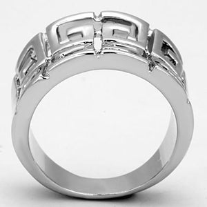 3W329 - Brass Ring Rhodium Women No Stone No Stone