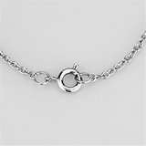 3W456 - Brass Necklace Rhodium Women AAA Grade CZ Clear