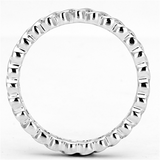 3W489 - Brass Ring Rhodium Women AAA Grade CZ Clear