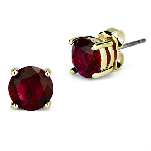 3W550 - Brass Earrings Gold Women Synthetic Siam